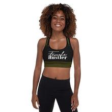 Load image into Gallery viewer, Female Hustler Padded Sports Bra Green/Black
