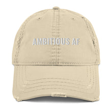 Load image into Gallery viewer, AMBITIOUS AF Distressed Dad Hat
